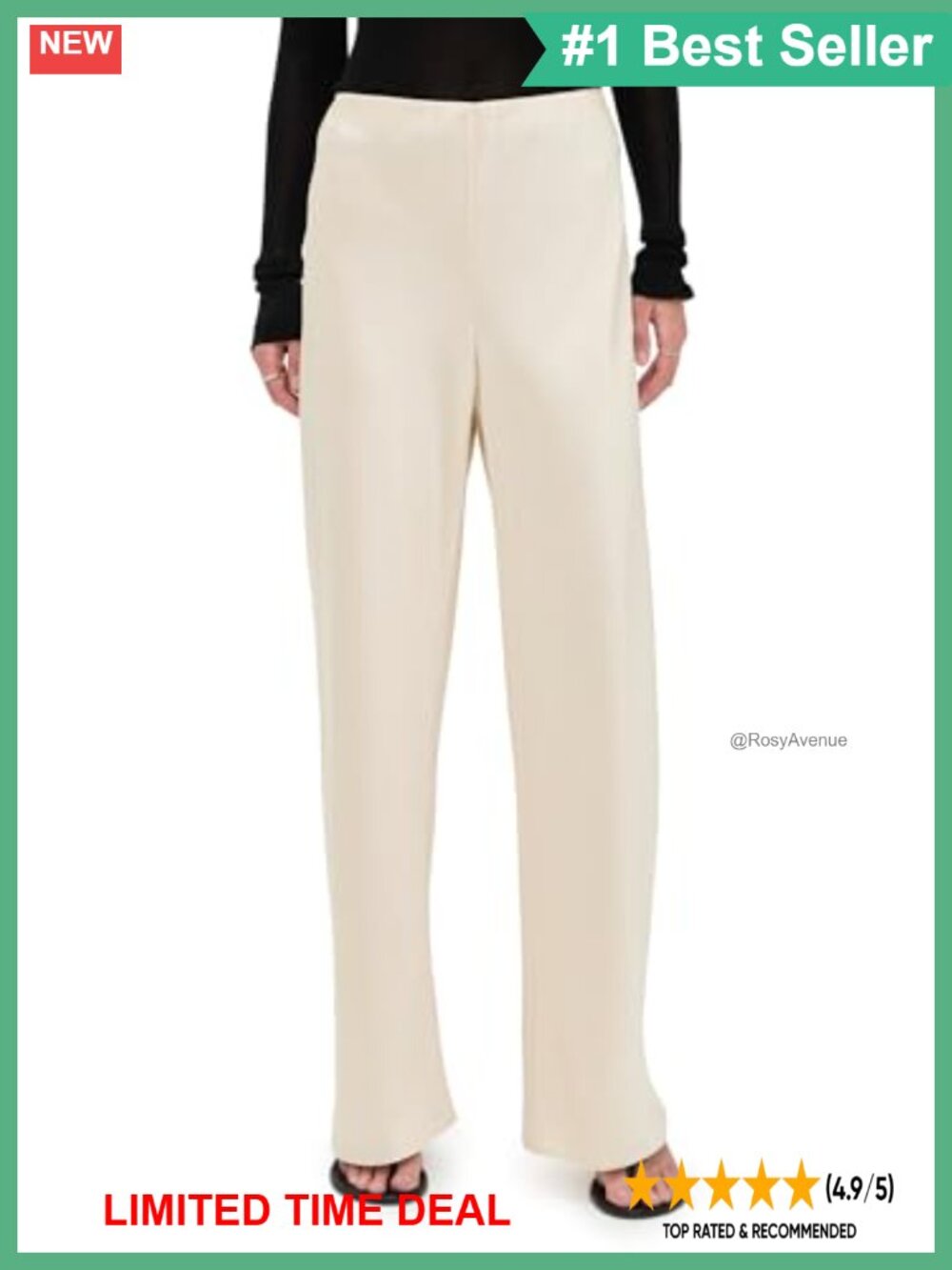 High Waist Fluid Satin Bias Cut Palazzo Pants